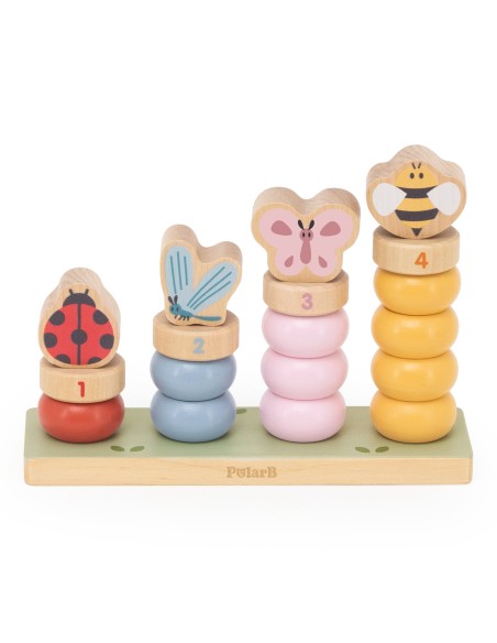 Holz-Lernspiel Frühling Zählenlernen 18m+ für Kinder von Viga