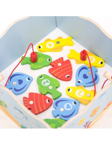 Wooden Magnetic Fishing Game Viga - fun and learning for toddlers