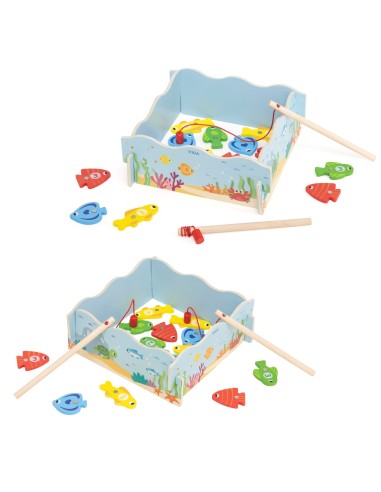 Wooden Magnetic Fishing Game Viga - fun and learning for toddlers