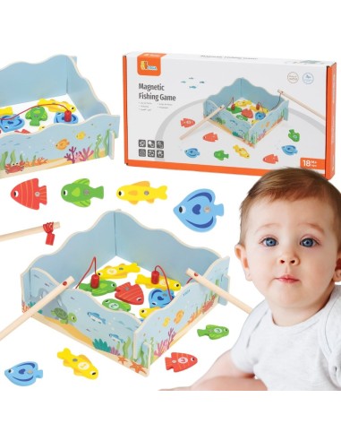 Wooden Magnetic Fishing Game Viga - fun and learning for toddlers