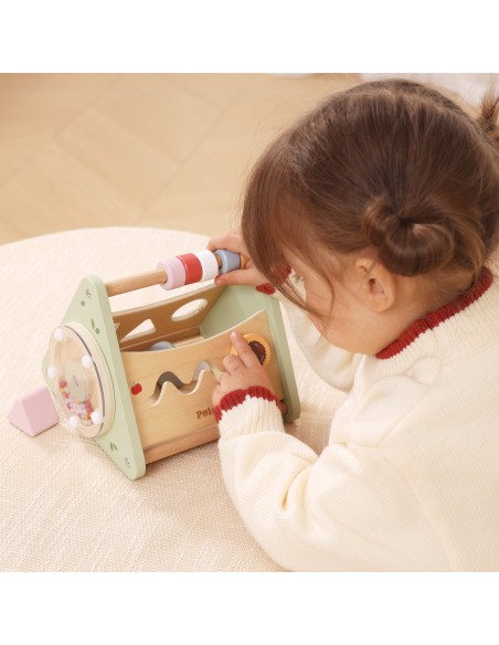 Trójkąt Aktywności Viga - drewniana zabawka edukacyjna rozwijająca dziecko