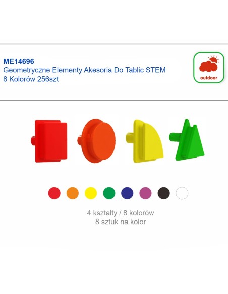 MASTERKIDZ Geometric Elements 8 Colors 256 pcs STEM