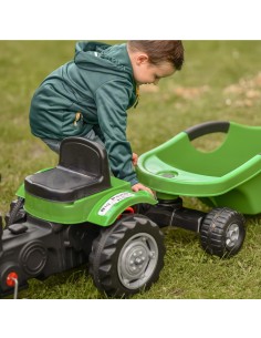 Woopie Zielony Traktor Na Pedały Big Power Z Przyczepą 2