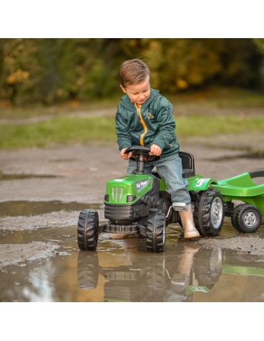 WOOPIE Big PowerTrac Pedal Tractor with XXL Trailer - Fun!