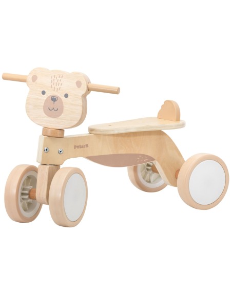 Holz-Rutscher Bär Braun Viga – Leises Fahrzeug & sichere Spielzeit