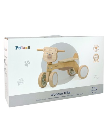 Holz-Rutscher Bär Braun Viga – Leises Fahrzeug & sichere Spielzeit