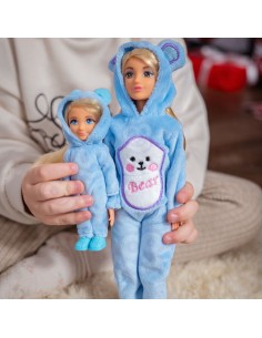 WOOPIE Lalki Kombinezony Niebieskie Misie Zestaw 2szt. 2