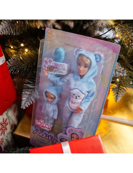 Anlily Teddy Bear Dolls Overalls Set of 2 WOOPIE - Toy for Children