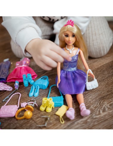 Lėlė Lili su drabužiais ir aksesuarais Woopie – kūrybiškas vaikų užsiėmimas