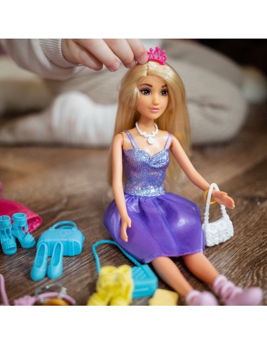 Lėlė Lili su drabužiais ir aksesuarais Woopie – kūrybiškas vaikų užsiėmimas