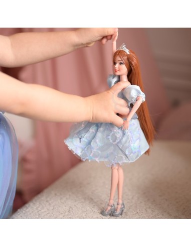 Emi doll in a blue dress - an elegant doll for girls Woopie