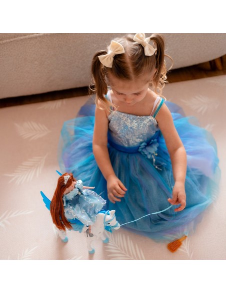 Emi doll in a blue dress - an elegant doll for girls Woopie