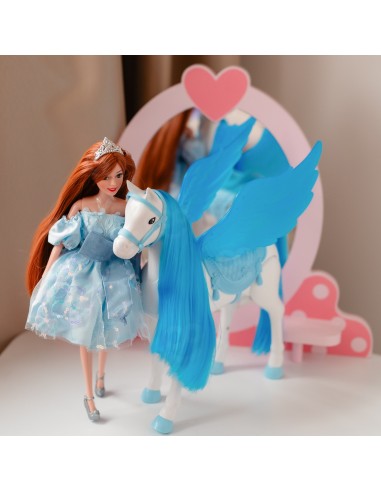 Emi doll in a blue dress - an elegant doll for girls Woopie