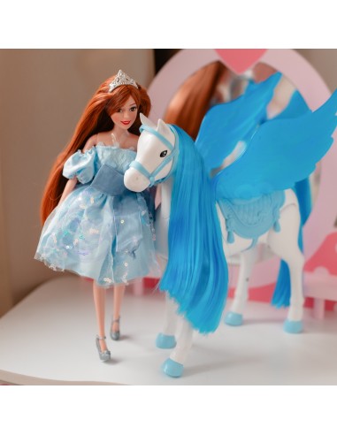 Emi doll in a blue dress - an elegant doll for girls Woopie