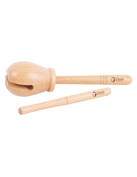 Medinis Woodblock instrumentas Classic World – ritmo mokymasis