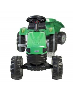 Green tractor with trailer for kids - Woopie garden toy 2