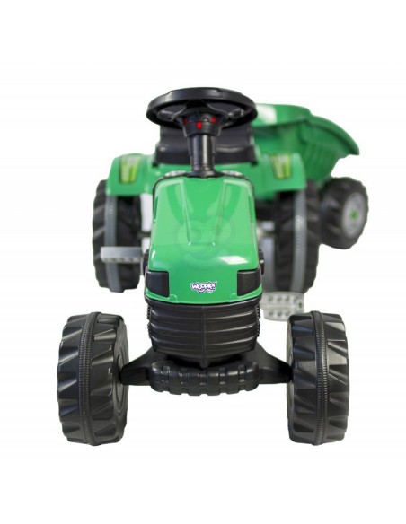 Green tractor with trailer for kids - Woopie garden toy