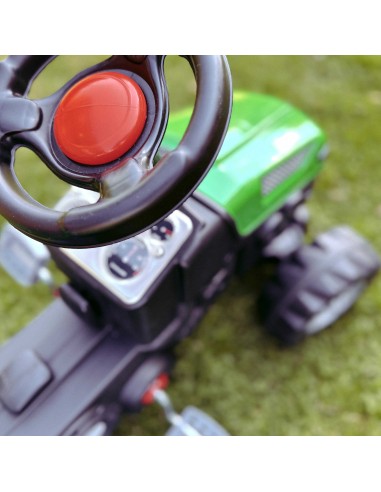 Grüner Traktor mit Anhänger für Kinder – Garten-Spielzeug von Woopie
