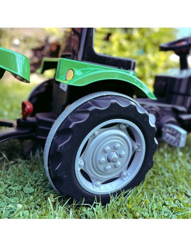 Grüner Traktor mit Anhänger für Kinder – Garten-Spielzeug von Woopie