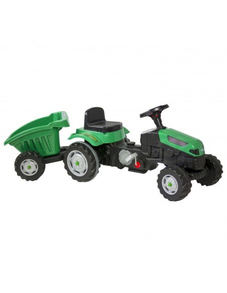 Green tractor with trailer for kids - Woopie garden toy
