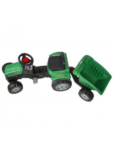 Green tractor with trailer for kids - Woopie garden toy