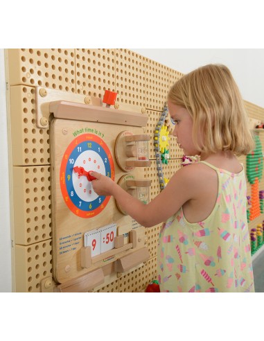 Laikrodžio rodmenų skaitymas. Laiko mokymasis. Laikui pažinti lenta Masterkidz