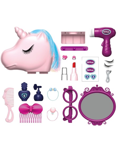 Large white dressing table with Viga accessories - set for small girls