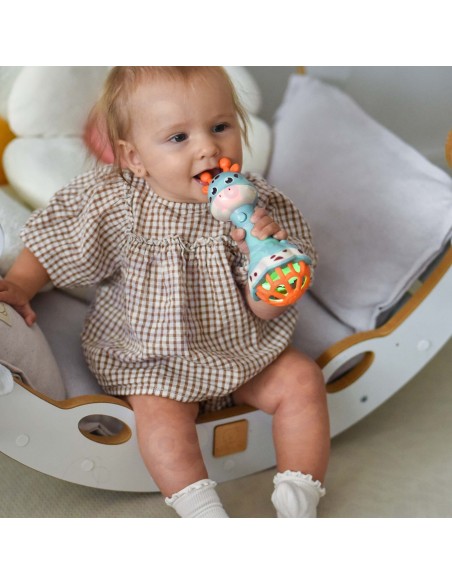 WOOPIE BABY Sensory Giraffe Rattle with Montessori Music