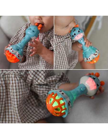 WOOPIE BABY Sensory Giraffe Rattle with Montessori Music