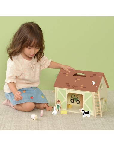 Drewniana Farma Vintage (Classic World)-Rozkładany Domek 17 el.