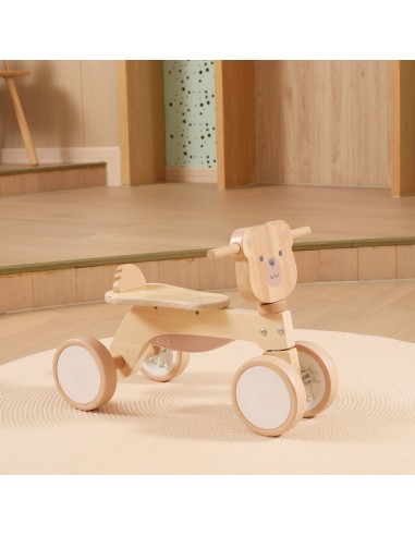 Holz-Rutscher Bär Braun Viga – Leises Fahrzeug & sichere Spielzeit