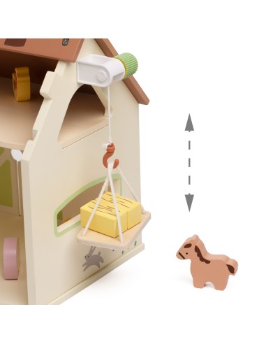 Drewniana Farma Vintage (Classic World)-Rozkładany Domek 17 el.