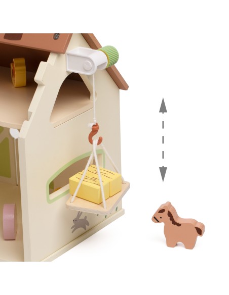 Drewniana Farma Vintage (Classic World)-Rozkładany Domek 17 el.