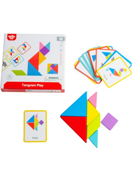 Tooky Toy tangram dėlionė – loginis mąstymas ir kūrybiškumas