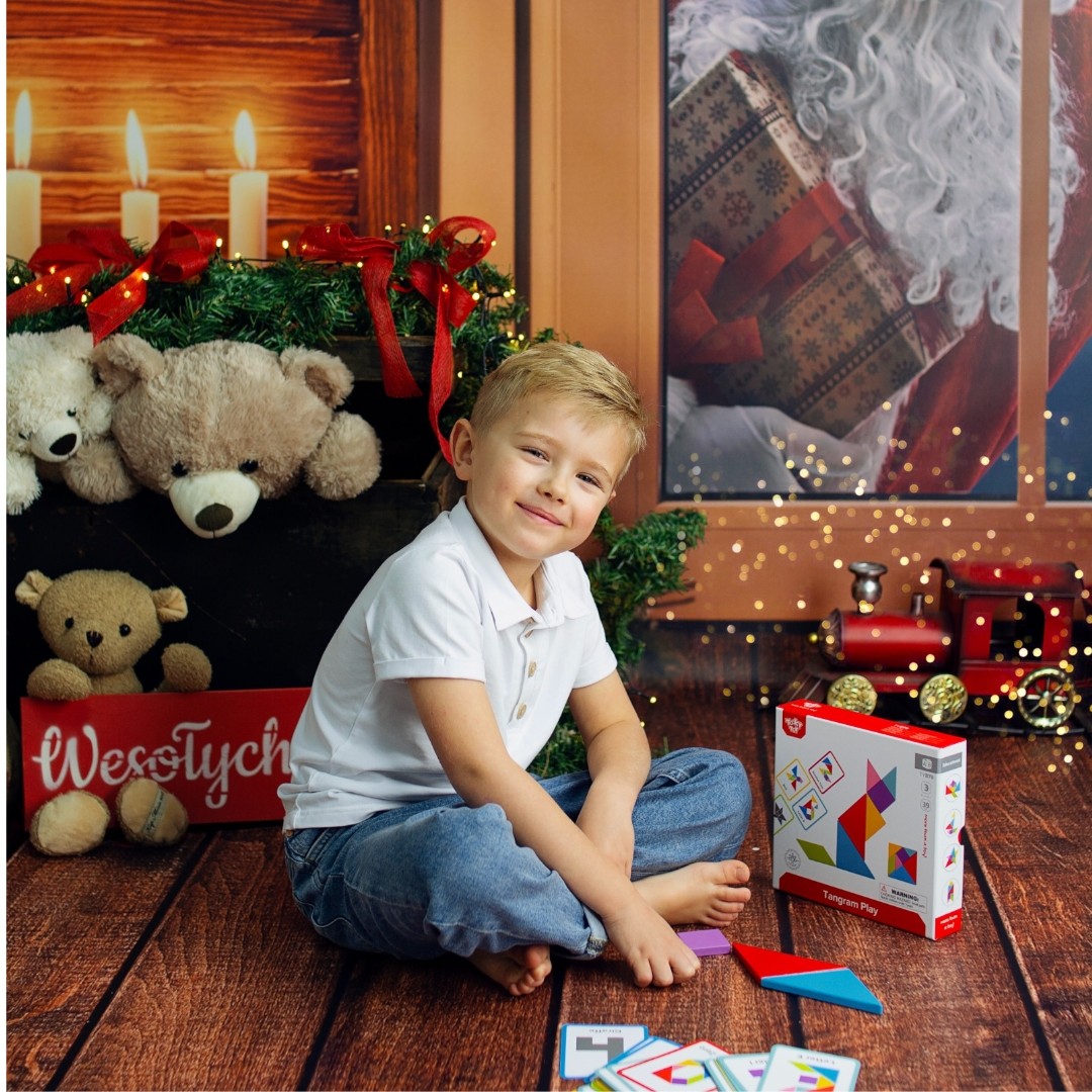 Drewniane puzzle tangram układanka - 27 z 35