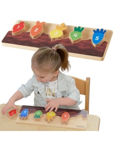 Holz-Lernbeet zum Zählen für Kinder Masterkidz
