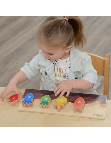 Holz-Lernbeet zum Zählen für Kinder Masterkidz