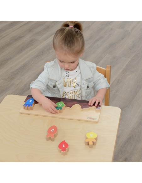 Holz-Lernbeet zum Zählen für Kinder Masterkidz