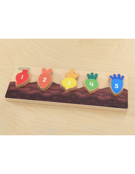 Holz-Lernbeet zum Zählen für Kinder Masterkidz