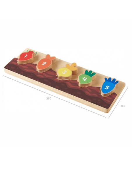 Holz-Lernbeet zum Zählen für Kinder Masterkidz