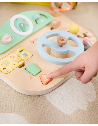 CLASSIC WORLD Wooden Manipulation Board - Motorized Steering Wheel