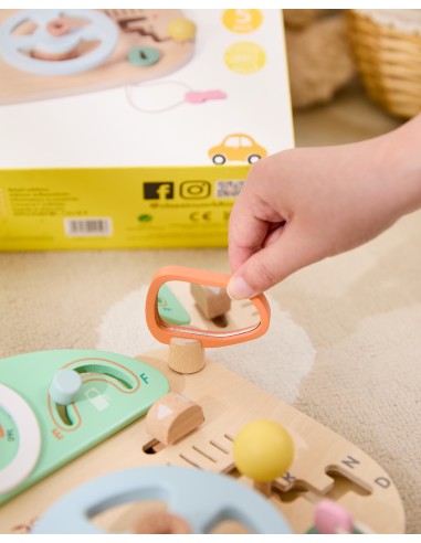 CLASSIC WORLD Wooden Manipulation Board - Motorized Steering Wheel