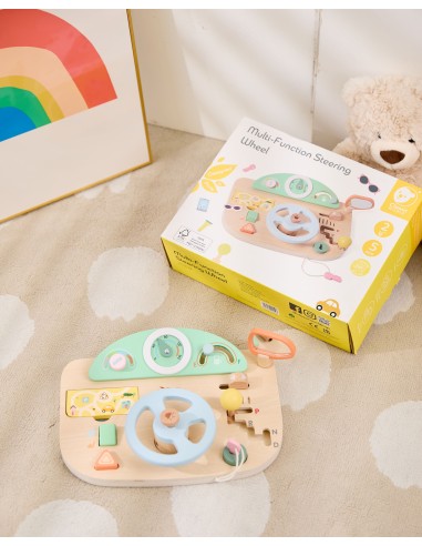 CLASSIC WORLD Wooden Manipulation Board - Motorized Steering Wheel