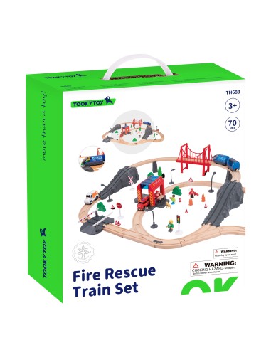 Woopie Fire Department Wooden Train – Electric, Sound Effects