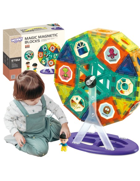 Woopie Carousel Magnetic Blocks – Creative STEM Fun