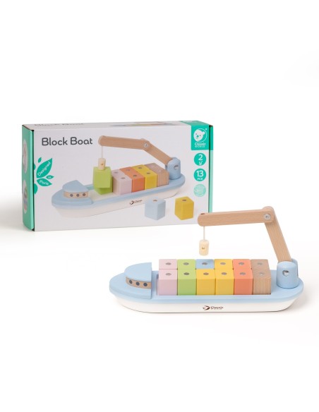 CLASSIC WORLD Wooden Ship - Stacking Blocks 13 pcs.