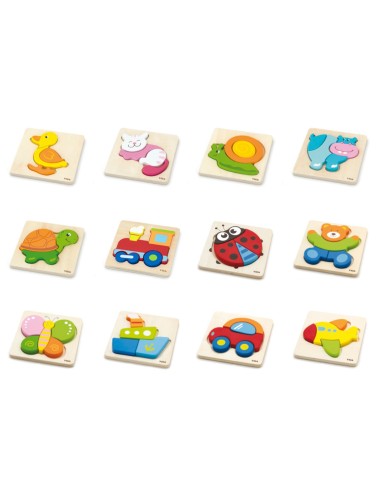 Drewniane puzzle w ramce Viga – kreatywna zabawa dla malucha i nauka