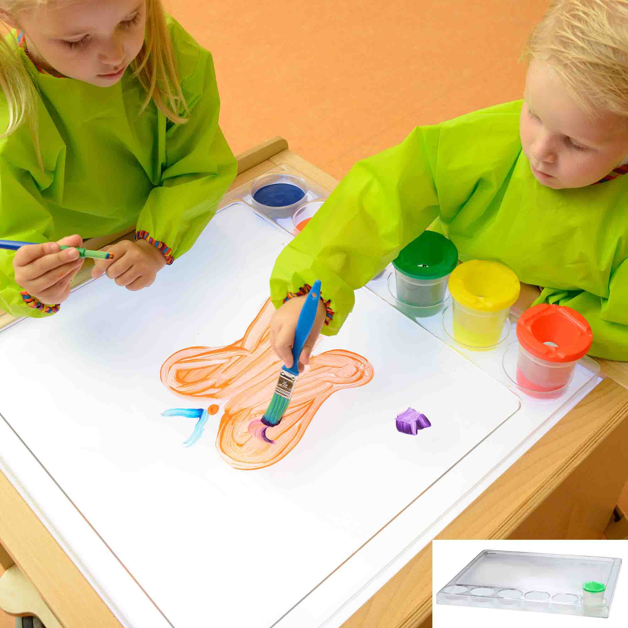 Kwadratowa taca do malowania montessori