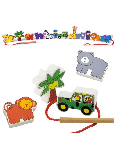 Klocki do nawlekania Safari i ZOO Viga – kreatywna zabawa dla malucha