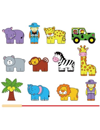 Klocki do nawlekania Safari i ZOO Viga – kreatywna zabawa dla malucha